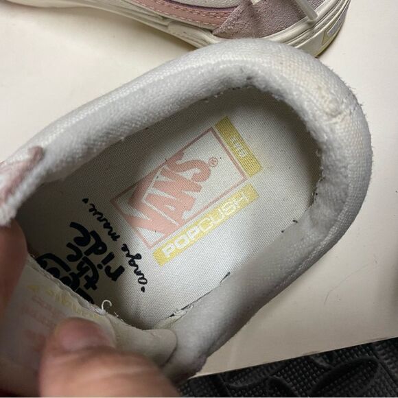 Vans Bmx Old Skool skater Shoes light pink leather suede Angie mens - 4 - Picture 7 of 15